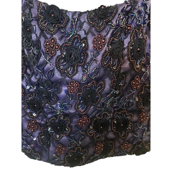 Elegant Purple Floral Embroidered Blouse - Picture 7 of 13